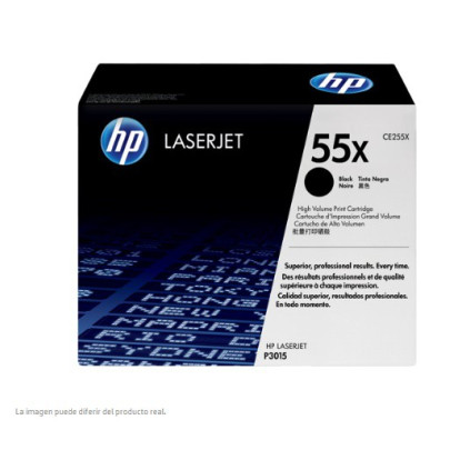 HP TONER LASERJET 55X NEGRO M525dn, M525f, M525c  (CE255X)
