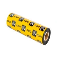 ZEBRA CINTA RIBBON DE RESINA ZD220, ZD230, ZD420, ZD421, ZT420 110mmx74m 6200 12mm CORE NEGRO 1 UND